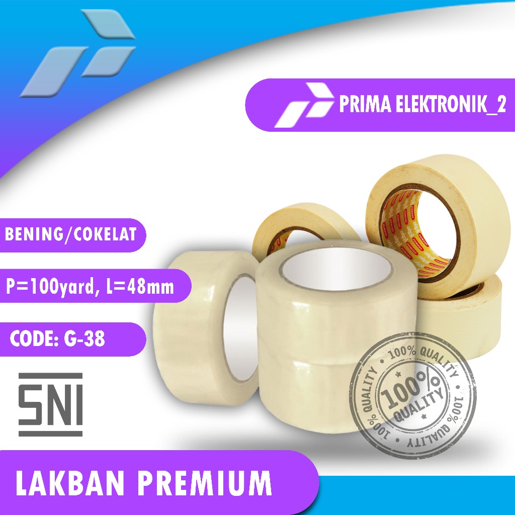 

Lakban Bening - Lakban Cokelat OPP HANDERU Ekomonis 45mm x 100 Yard PE 2