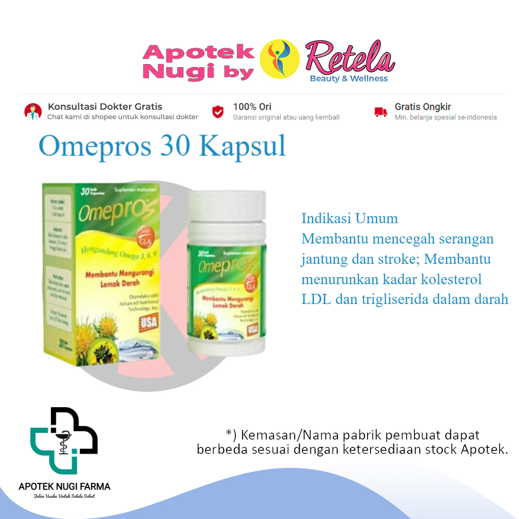 Omepros 30 Kapsul / Kolesterol