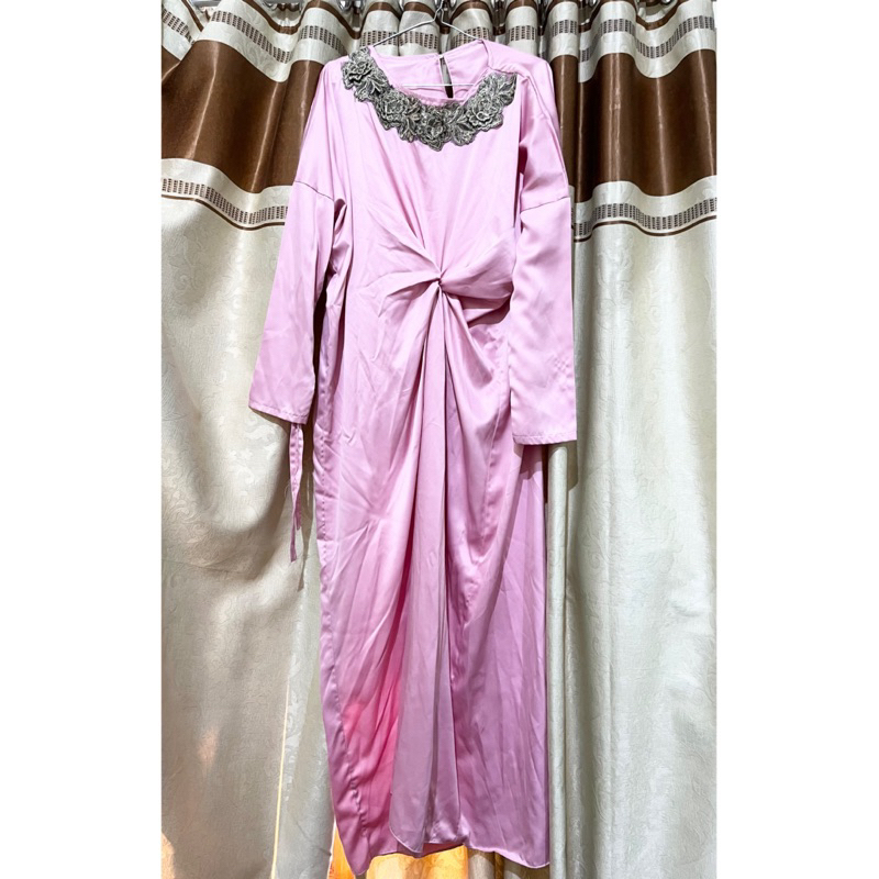 [Preloved] Kaftan Wanita / Kaftan  / Baju pesta / Kaftan Pink / Baju muslim Wanita / Long Dress Kaft