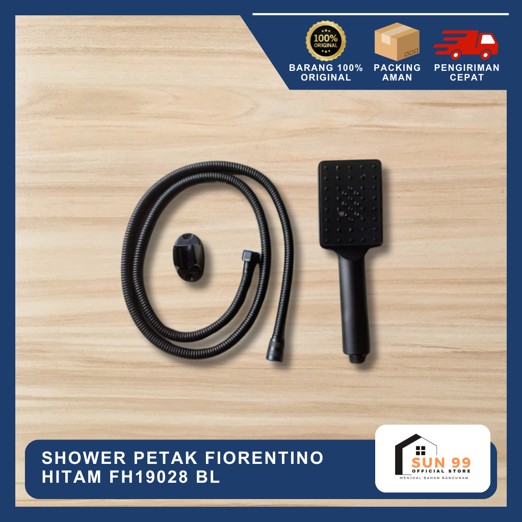Handshower Petak Fiorentino Hitam / Shower Mandi Petak Black / Shower Petak FIORENTINO Black
