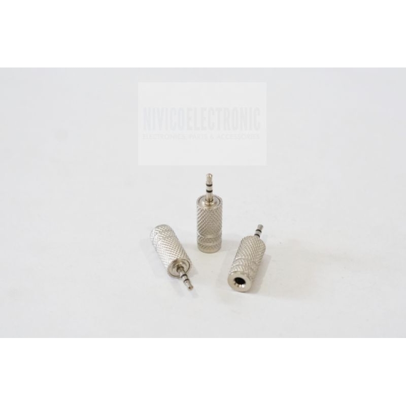 Jack Konverter Konektor 3.5mm mini to 2.5mm Super Mini Besi Stereo