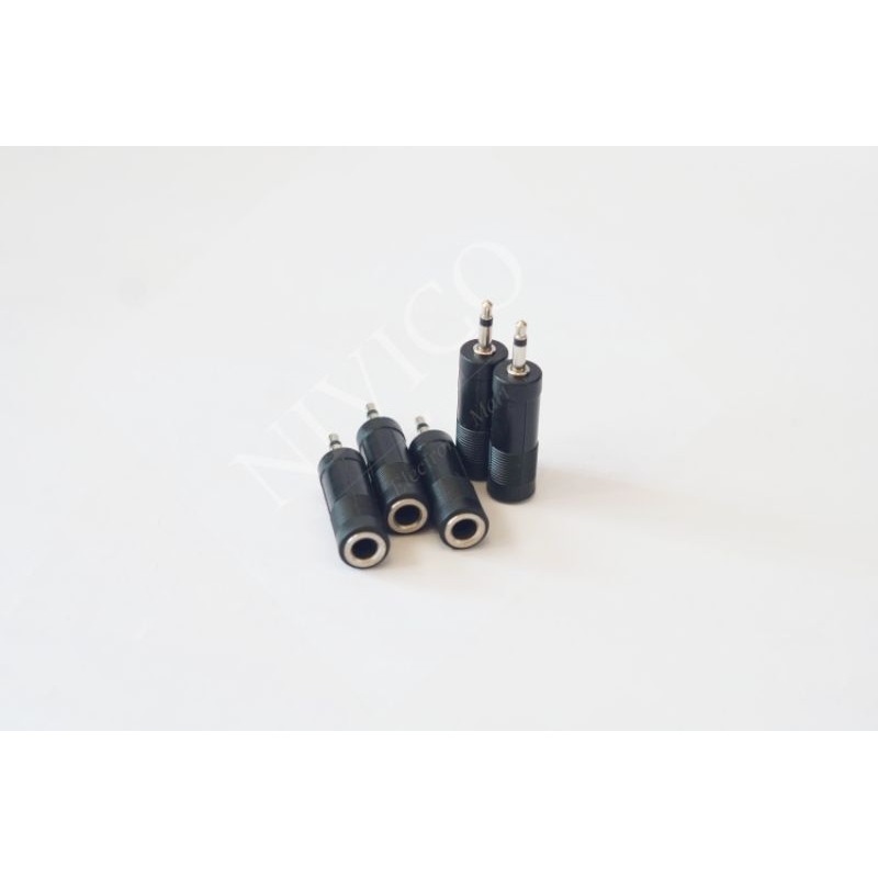 Jack Konverter Mic Audio 6.5mm to Mini 3.5mm Plastik