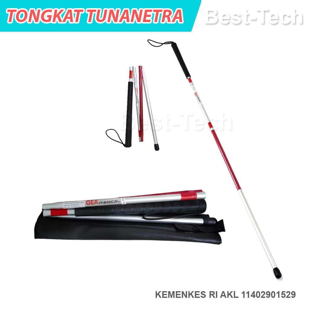 Tongkat Lipat Alat Bantu Jalan Orang Buta - Tongkat Tunanetra -Tongkat Jalan Lipat GEA FS936L