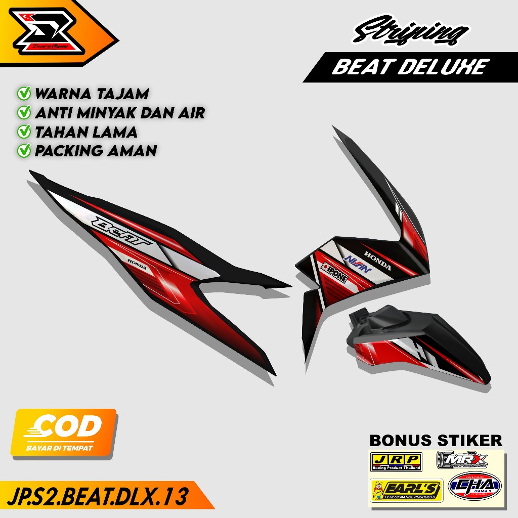 Stiker Beat Deluxe 2020 2021 2022 2023 Sticker Striping Beat Fi New Cbs Iss Street Racing (JP.S2) 13