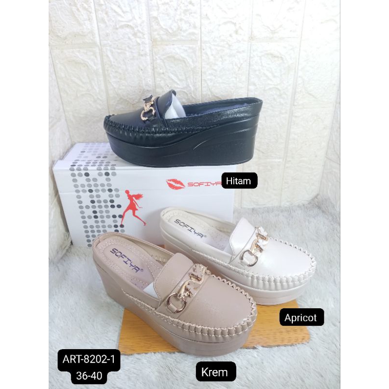 sandal wedges bustong wanita import sofiya 8202-1
