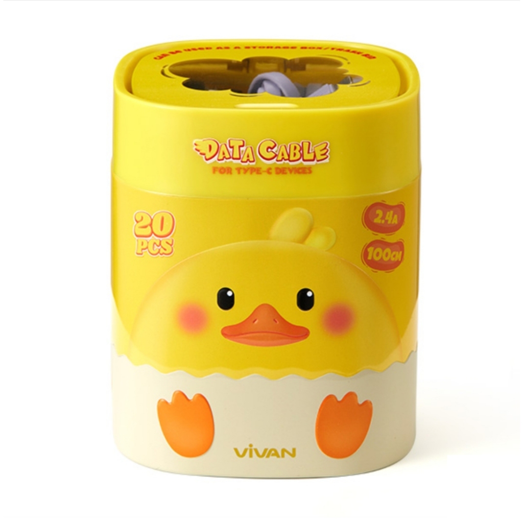 Vivan CBC100 II Kabel Data Type C 2.4A Kabel Data Vivan Type C (isi 20 Kabel Data) CBC100 II