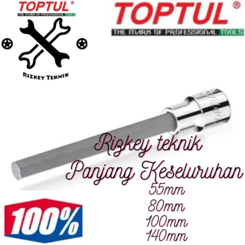 Hex Bit Sockets L6 / Kunci Sock L6 Toptul