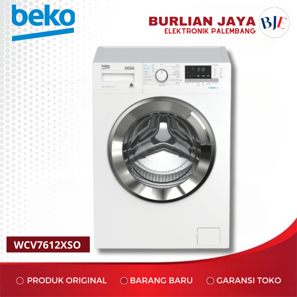 BEKO MESIN CUCI FRONT LOADING 7KG WCV7612XSO MESIN CUCI PALEMBANG