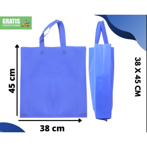 

Tas Spunbond Handle uk 38x45x8 POLOS /Tas Goodiebag besar Jumbo Sembako, Souvenir, Syukuran