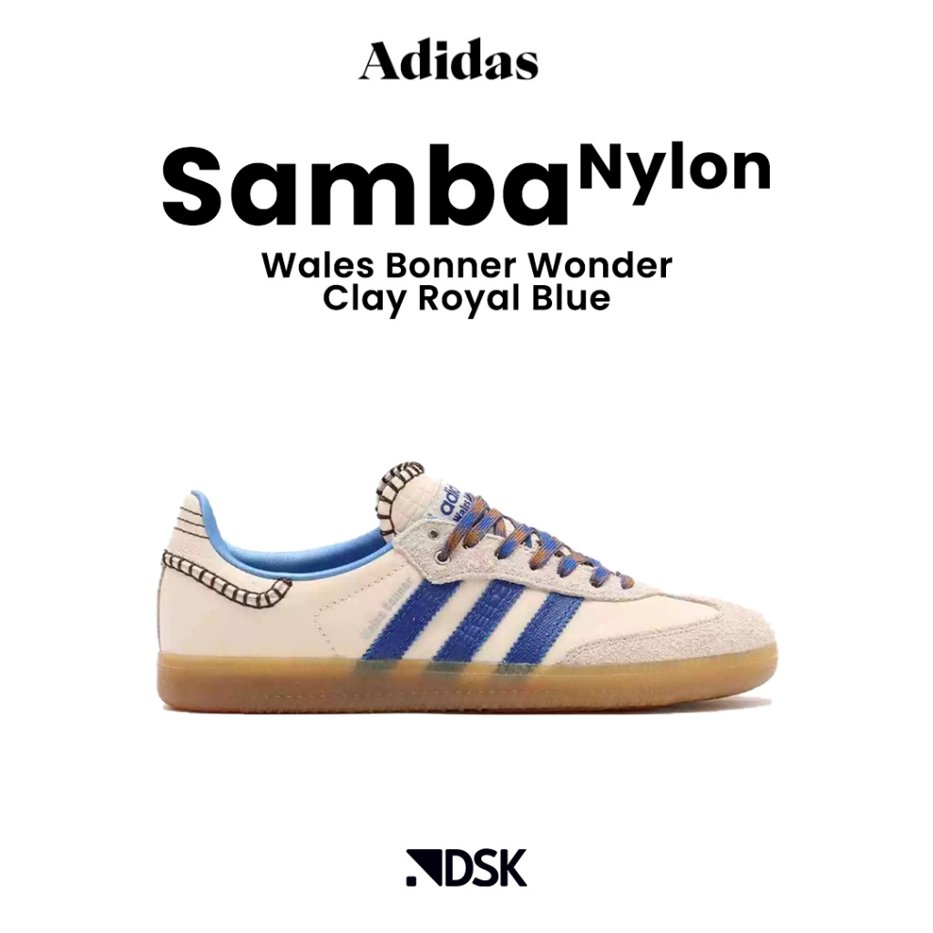 Adidas Samba Nylon Wales Bonner Wonder Clay Royal Blue 100% Original Authentic Guarantee Sneakers Ca