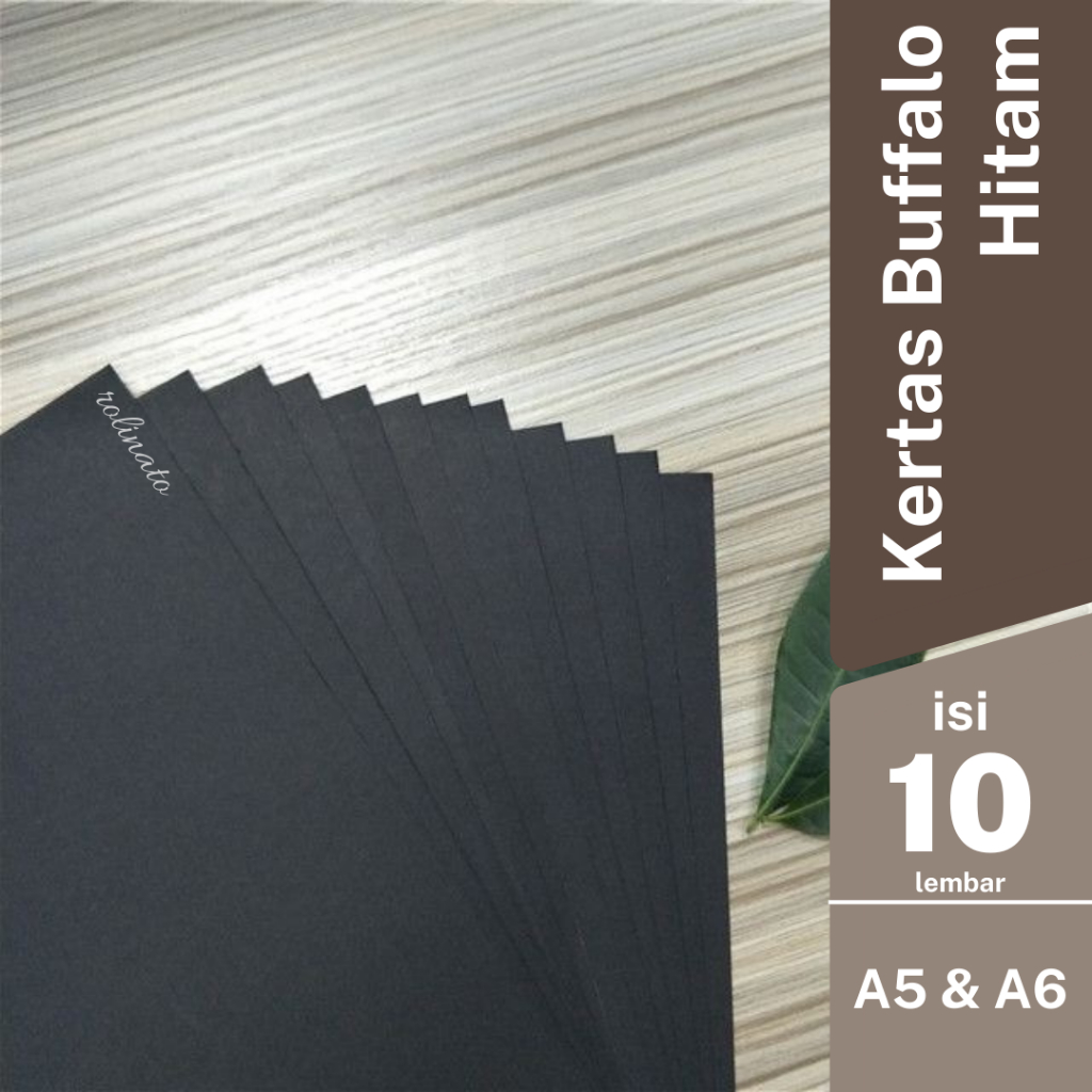 

Kertas Buffalo Hitam Uk. A5 A6 / Buffalo Black Paper