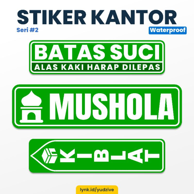 

Stiker Kantor Mushola Tahan Lama: Anti Air, Desain Unik, Personalisasi