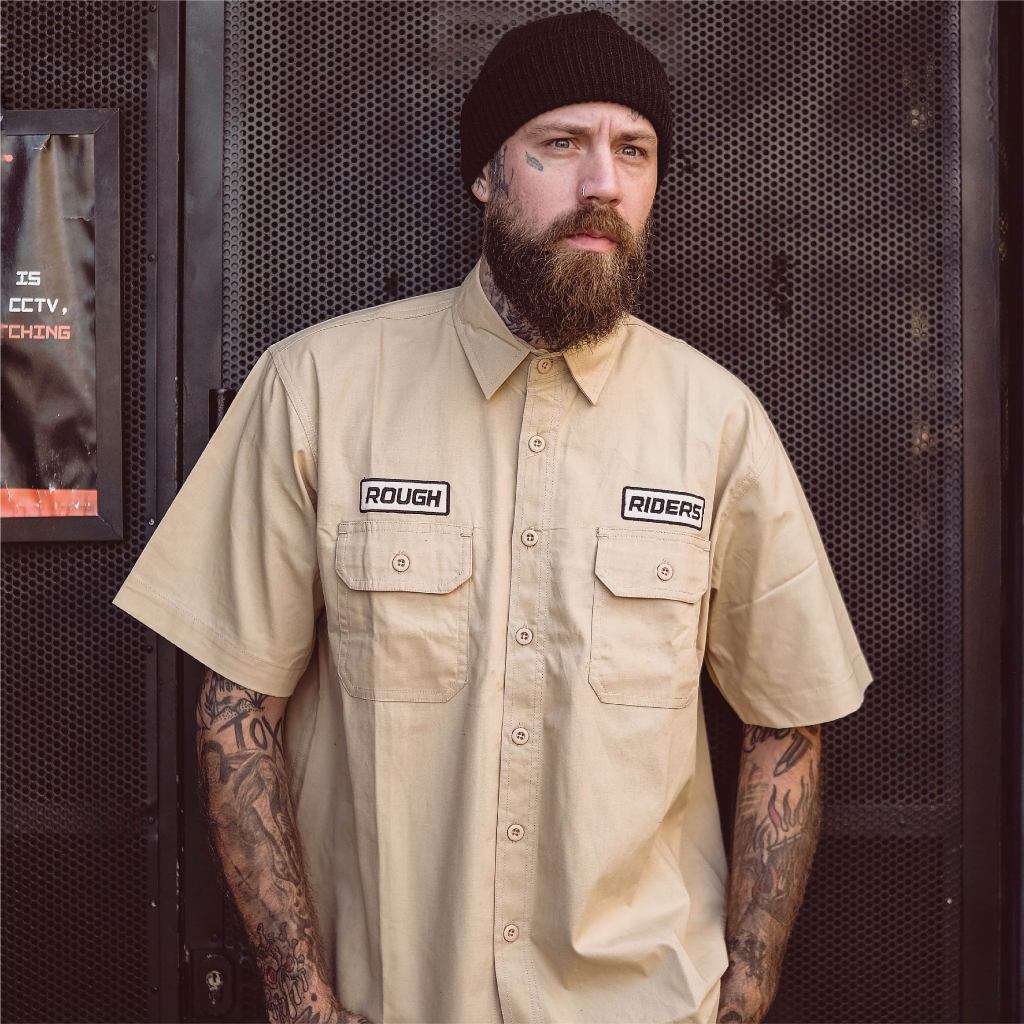 DND EXE Short Sleeve Shirt Whefly Cream