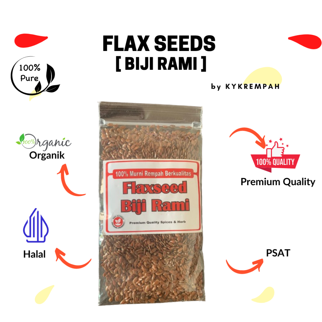 

Flaxseeds | Biji Rami Organik [ 50 gram]