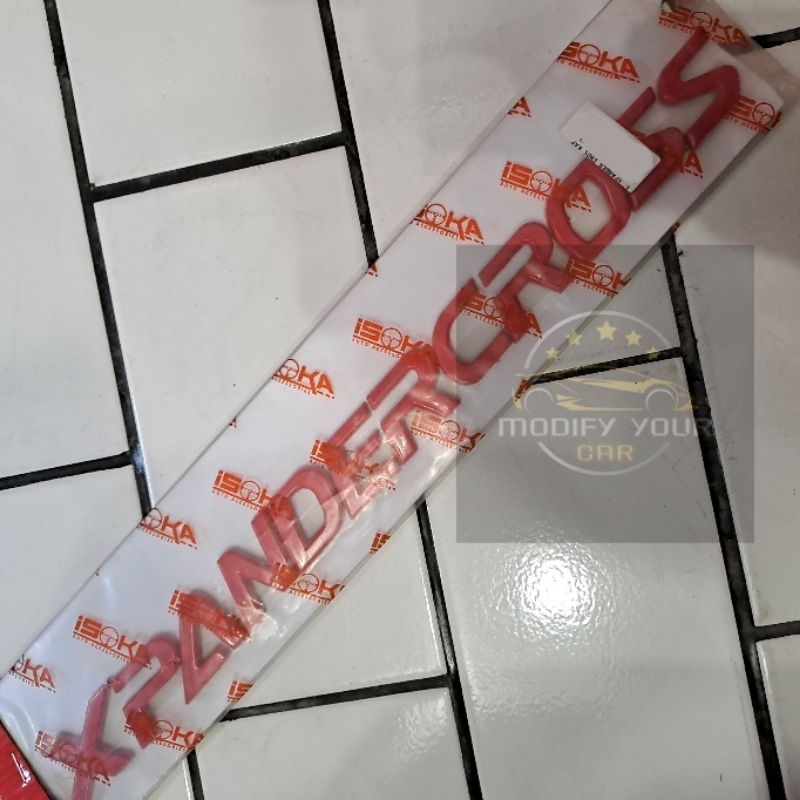 Emblem Kap Mesin Xpander Cross Merah