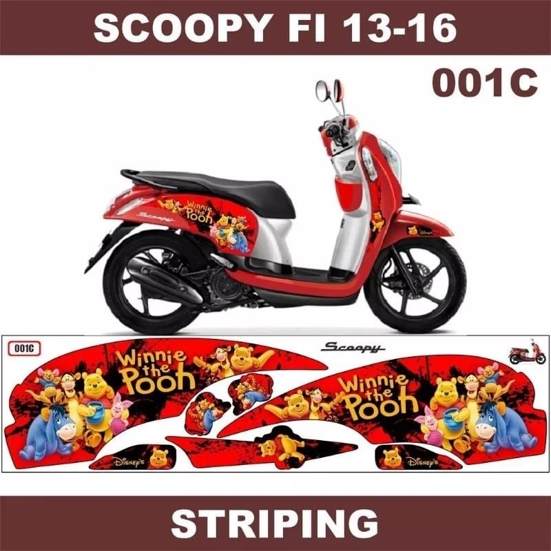Bisa COD Stiker variasi Honda Scoopy karbu striping Scoopy fi 2015