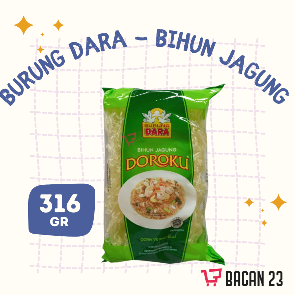 

Bihun Jagung Doroku Cap Burung Dara (316gr) Mie Bihun