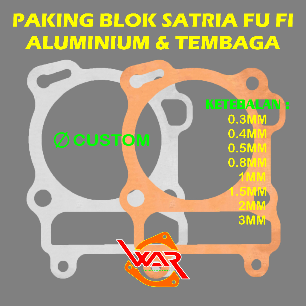 Paking BAWAH / Paking BLOK FU INJEKSI SATRIA15O FI Tembaga Almunium For SATRIA FU FI GSX S GSX R 150