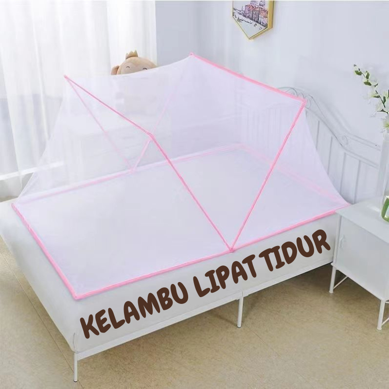 Kelambu Tenda Anti Nyamuk Lipat Kotak Premium