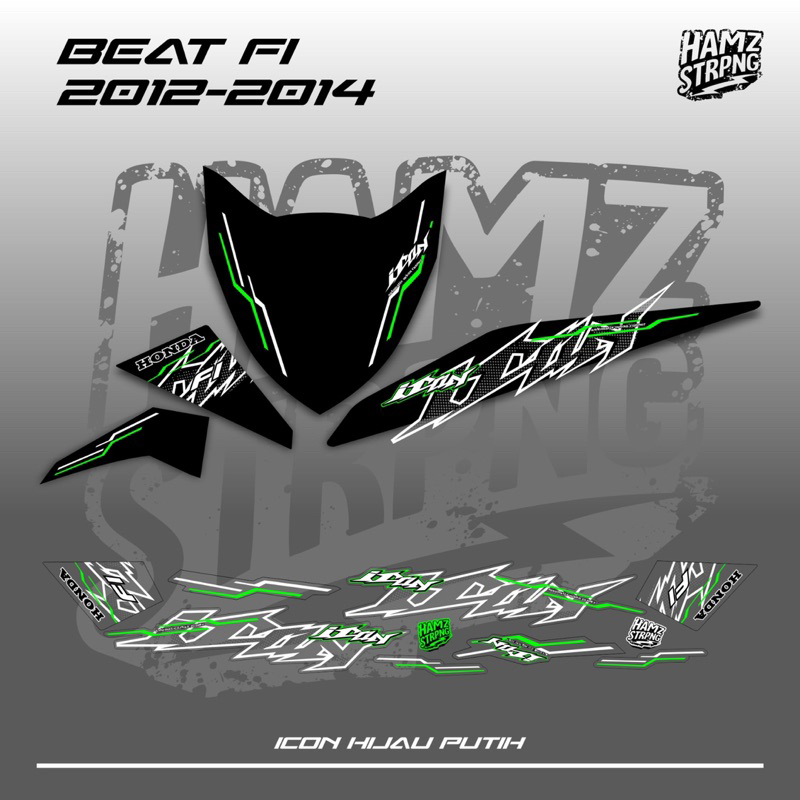 Striping Transparan Beat FI 2012-2014 Urban Icon New Design