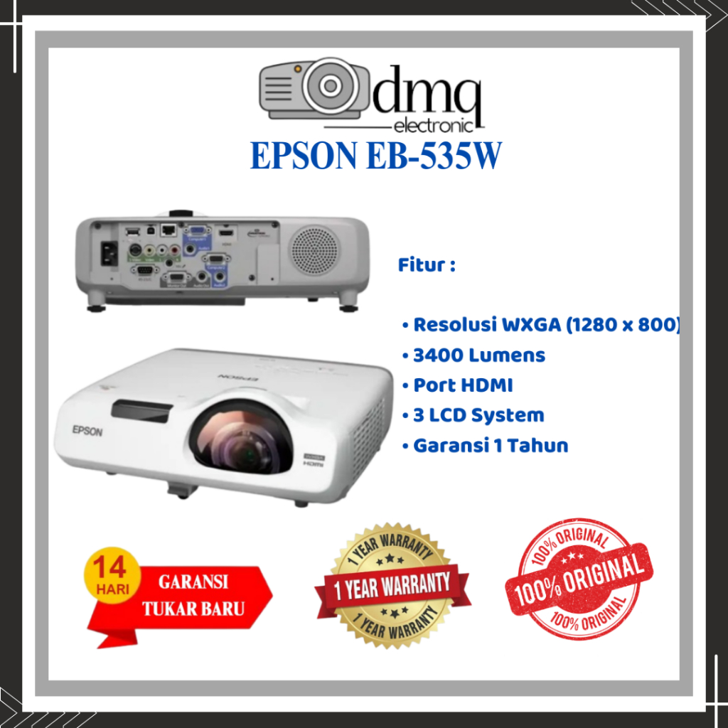 Epson Eb 535w / Proyektor Epson Eb 535w WXGA Shortrow