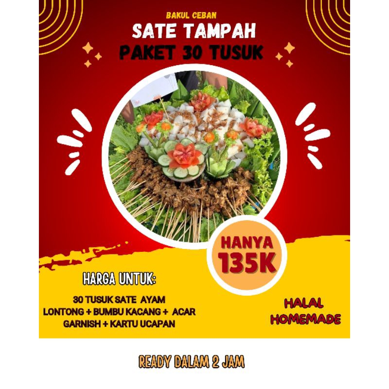 

Paket Sate Tampah 30 Tusuk Termurah