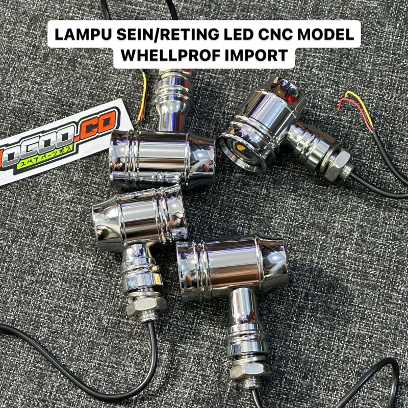 LAMPU RETING LED CNC MODEL STAINLIS WHELLPROF RETING STAINLIS UNIVERSAL LAMPU RETENG CB STAINLIS LAM