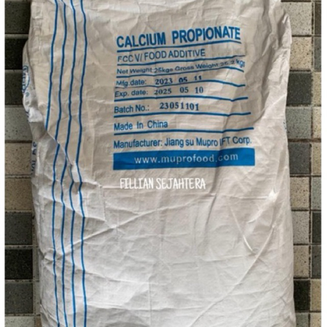 

Calcium Propionate Powder Mupro Ex. RRC Anti Tengik - Kalsium Propionat 1 Sak 20 KG dan 25 KG