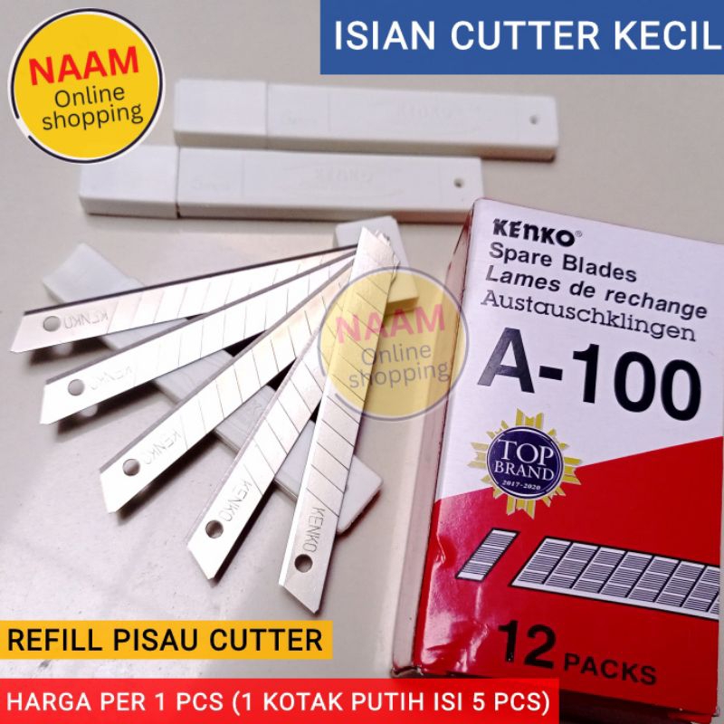 

REFILL CUTTER ISI 5 - ISIAN PISAU MATA CUTER KECIL - ISI PISAU PEMOTONG CUTTER BLADE