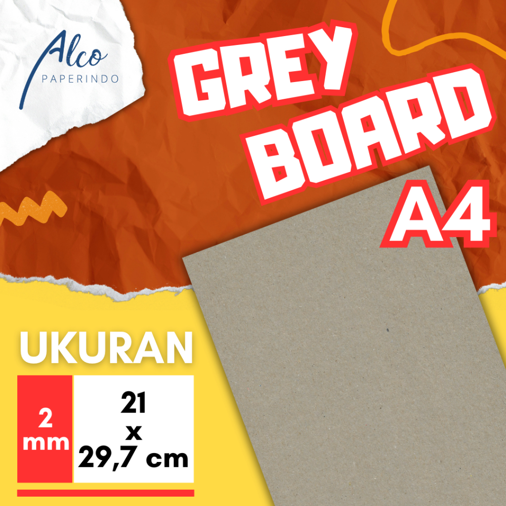 

Grey Board Karton Abu no. 30 ukuran A4 21x29.7 cm