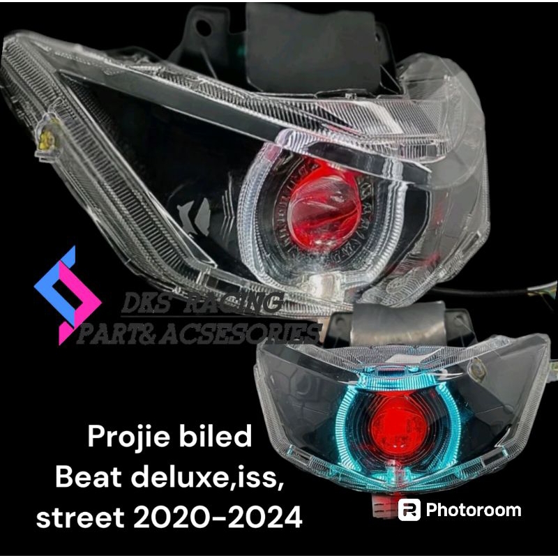 lampu depan beat deluxe iss street 2020/2024 projie BILLED set reflektor