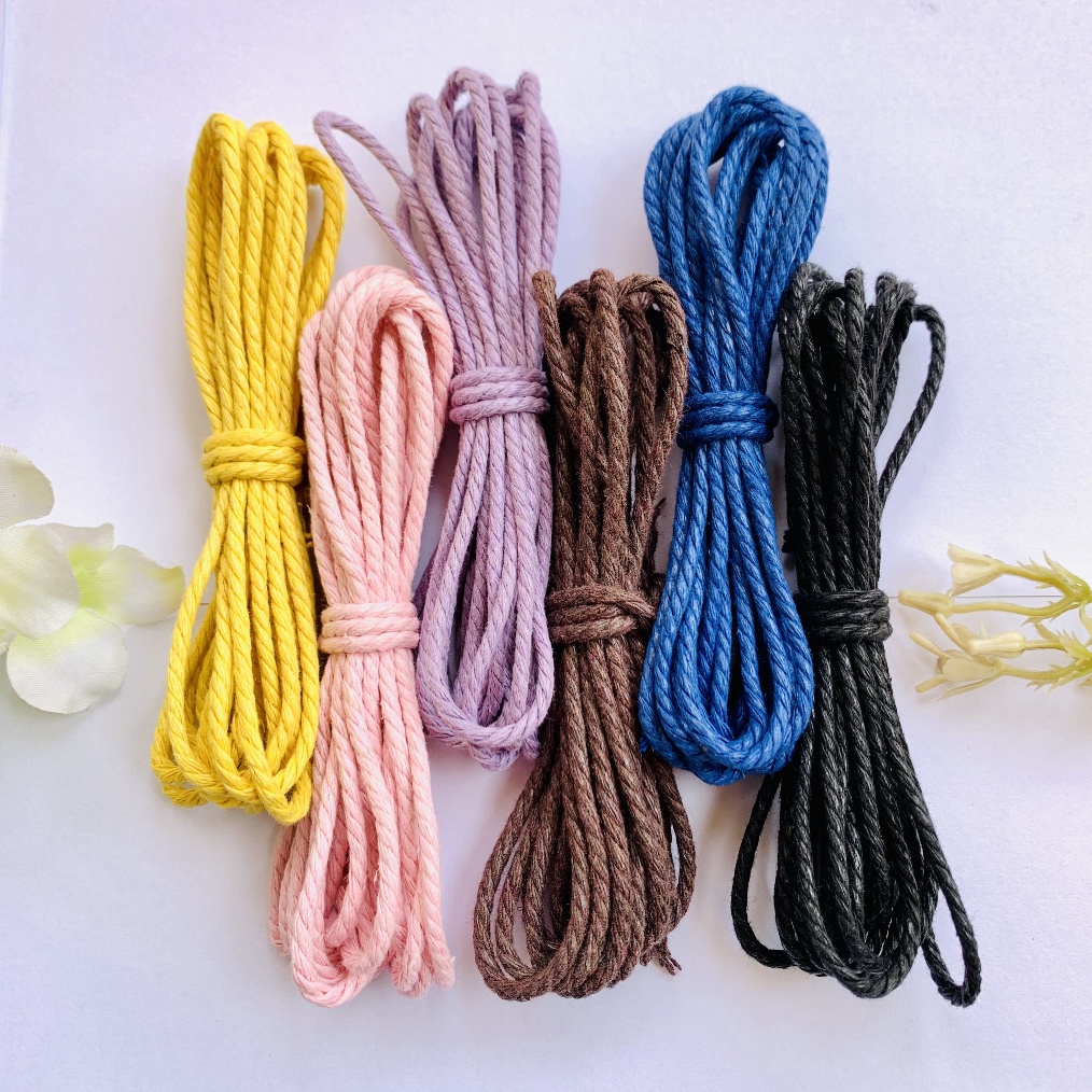 NEW VARIAN 3 Meter Tali Sumbu Lilin  Tali Gelang  Tali Kalung  Tali Sepatu Lilin Bahan DIY Handmade 