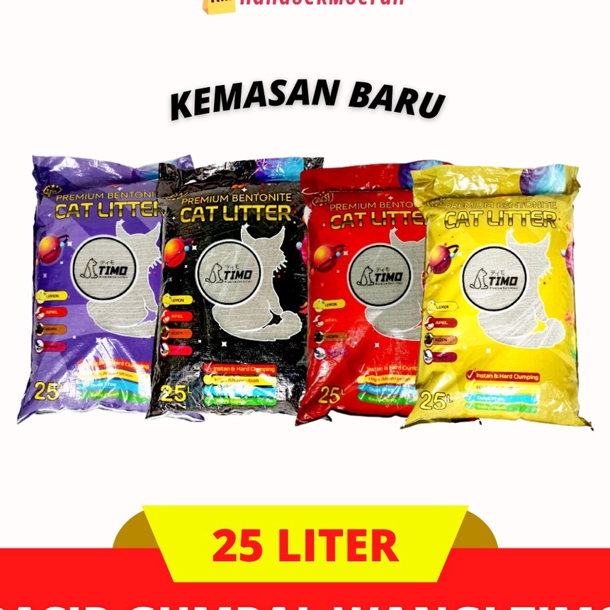 HJ6 Pasir Gumpal Wangi TIMO 25 LITER  Pasir Kucing