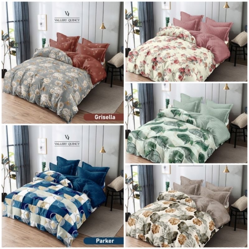 Satu set bedcover vallery Quincy / Satu set bedcover motif vallery Quincy ukuran 200x200 tinggi 30 c
