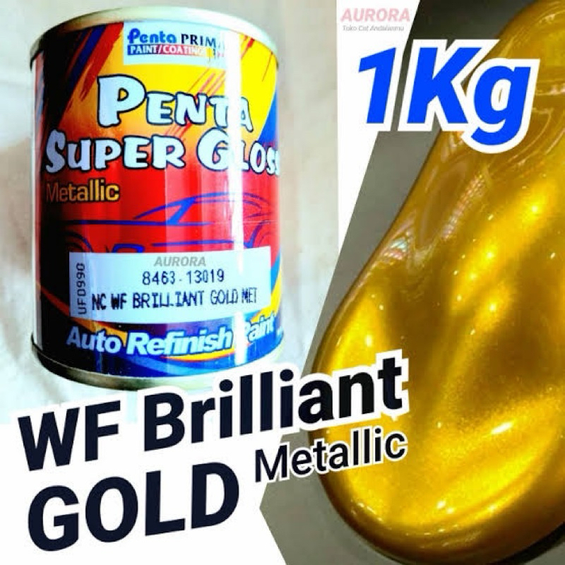 Cat Penta Super Gloss 8463-13019 NC WF BRILLIANT GOLD MET 1KG Kuning Emas Mas Metalik Metalic Metall