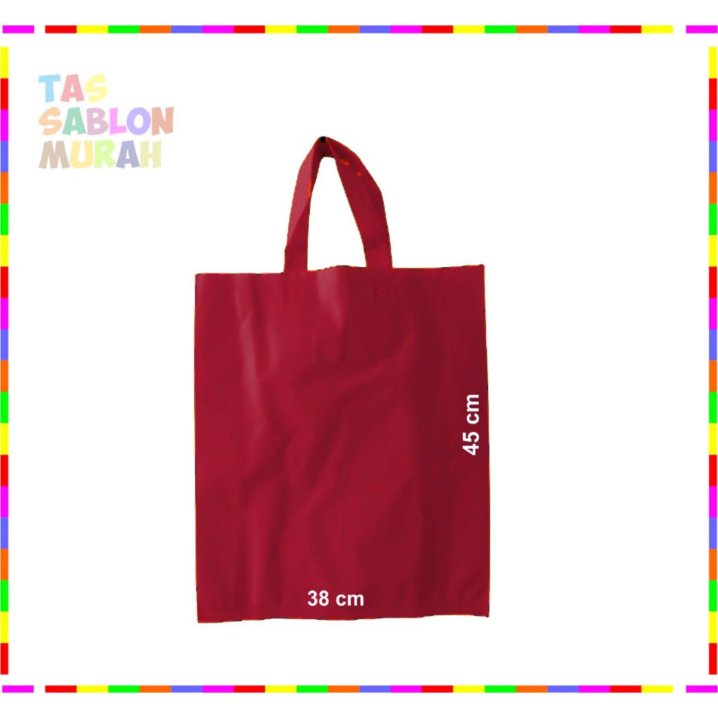 

Goodie Bag 38x45 Handle Tali Lipat Samping Marun 75 gsm