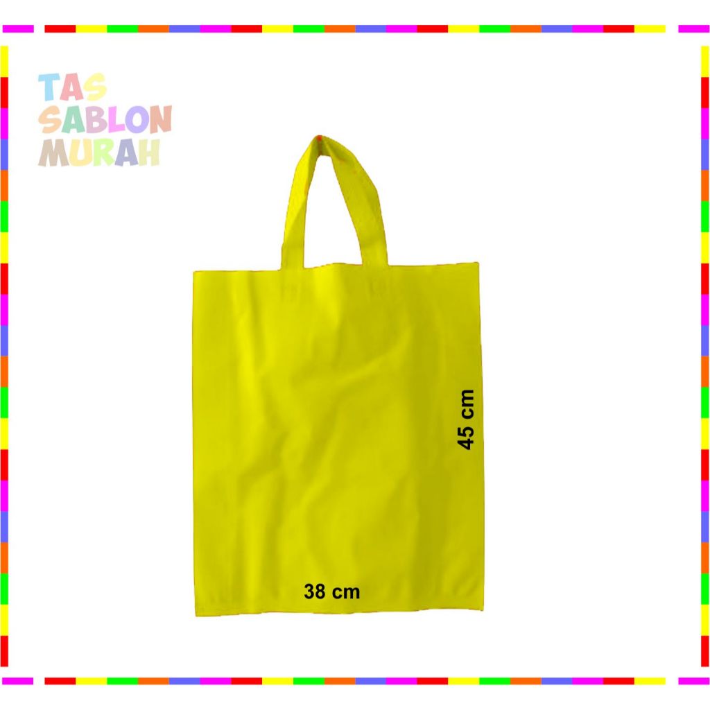 

Goodie Bag 38x45 Handle Tali Lipat Samping Kuning 75 gsm