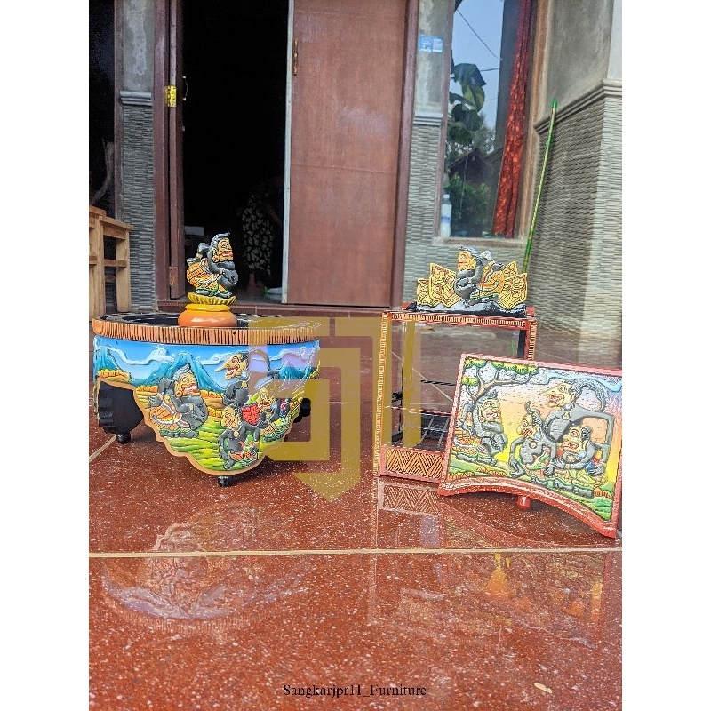 Tebok Sangkar burung ukir wayang airbrush berkualitas...