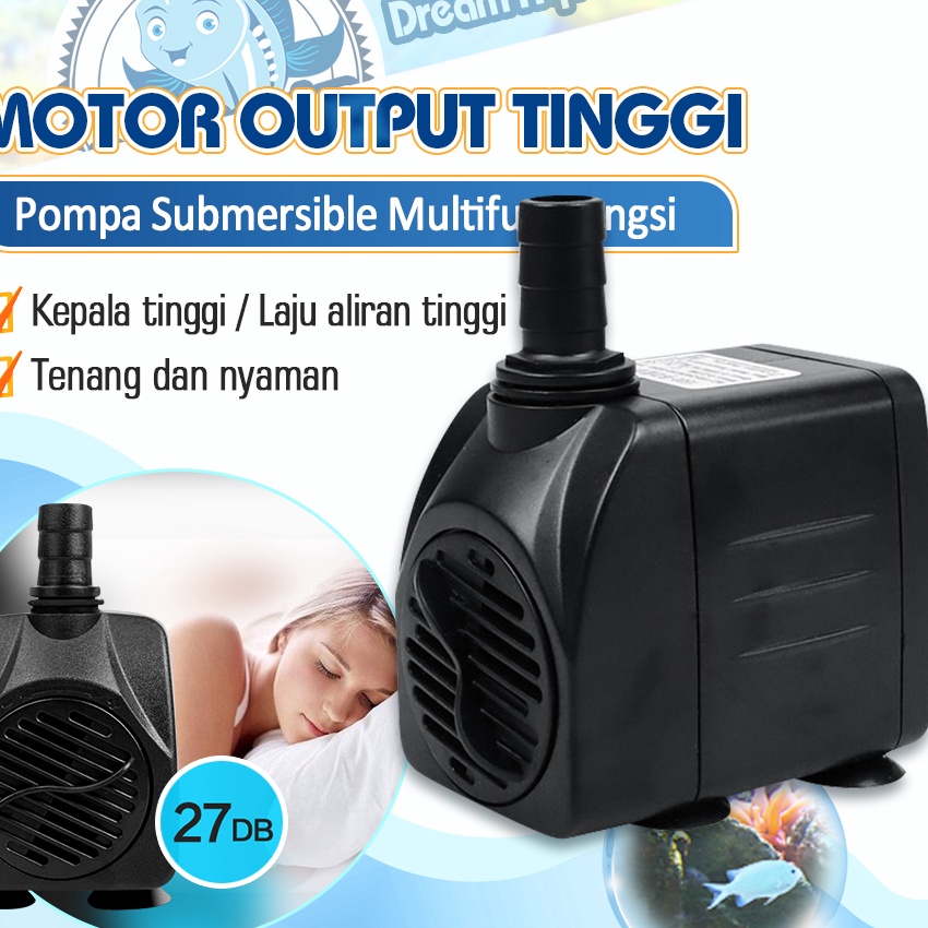 Price Pompa Air Celup Kolam Aquarium Aquascape  Mesin Air Terjun Kolam Ikan Koi Arwana 4LH