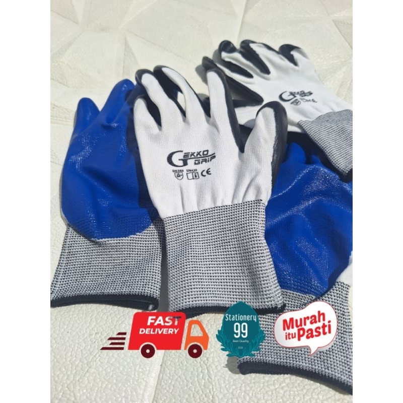 GEKKO Sarung Tangan Kerja Karet/Sarung Tangan Karet Tebal/Sarung Tangan Serbaguna
