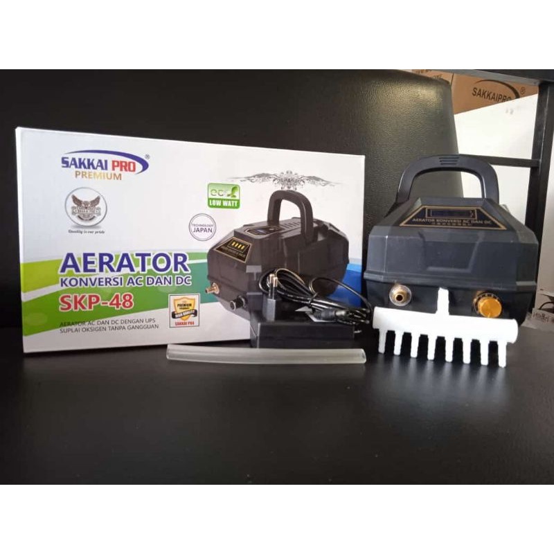 Pompa Udara Sakkai Pro SKP 48 ACDC / Pompa Aerator AC/DC Pompa Aerator Portable Kolam