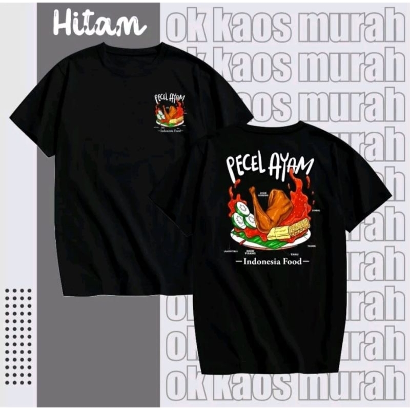 KAOS INDONESIA FOOD PECEL LELE