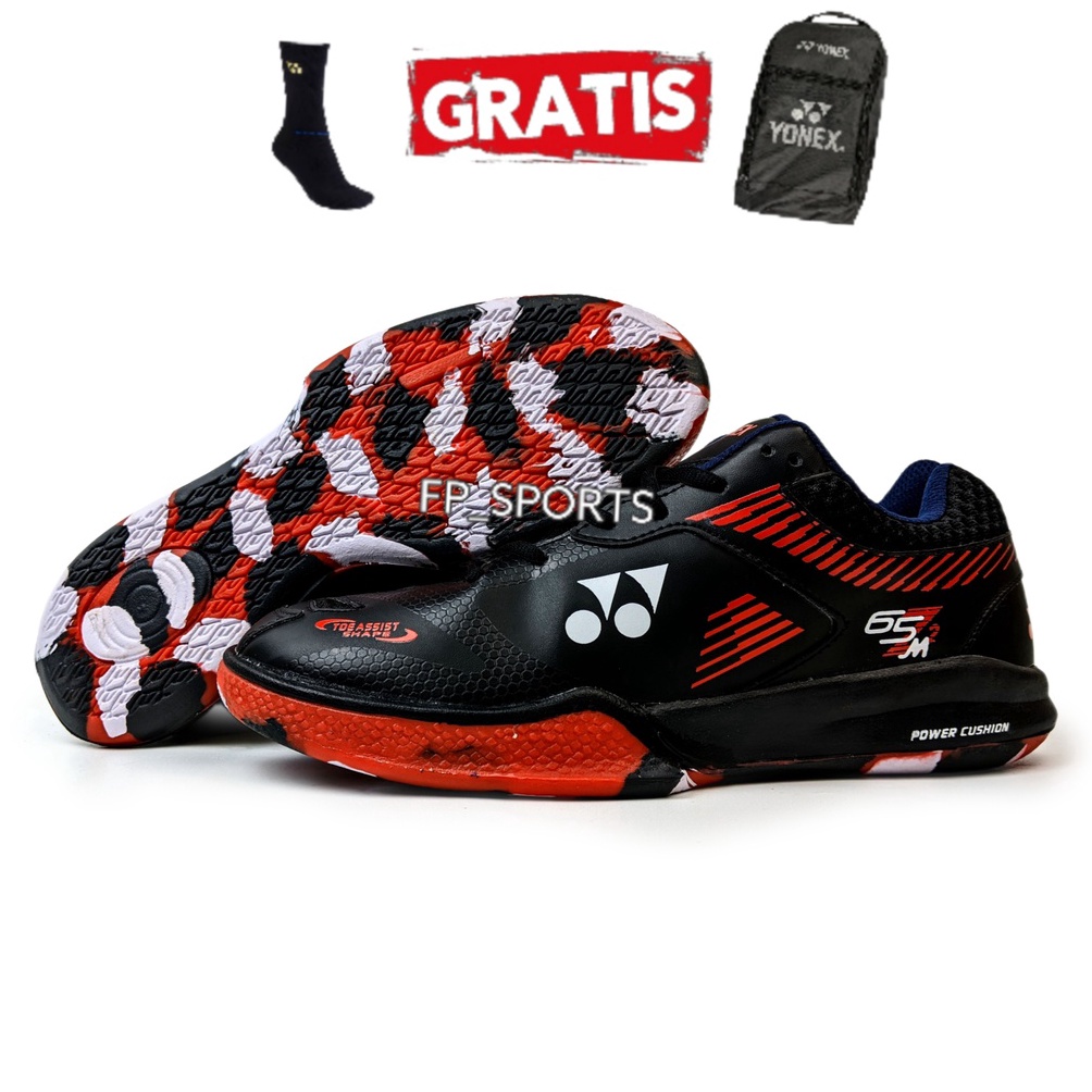 TERBAIK Sepatu Badminton Shb 65Z2M Karet Terbaru Sepatu Yonex Bulutangkis Pria Wanita Sepatu bulutan