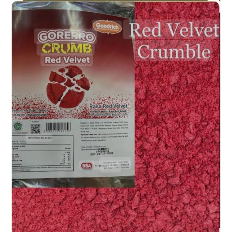 

Bubuk Crumb Redvelvet Tambahan Toping 250Gram