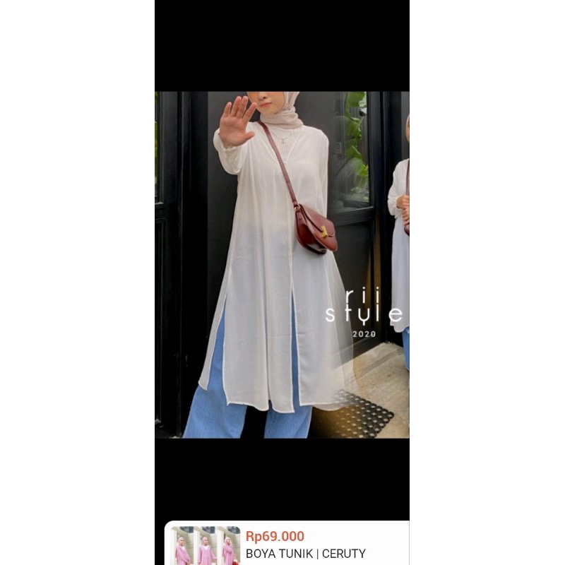 Outer Tunik putih cerutyy