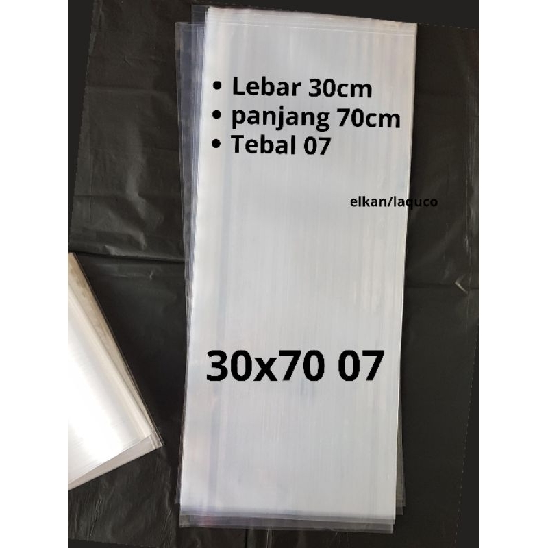 Plastik PP Bening Tebal 07 Ukuran 30x70 07 Kantong Plastik Kemasan Makanan