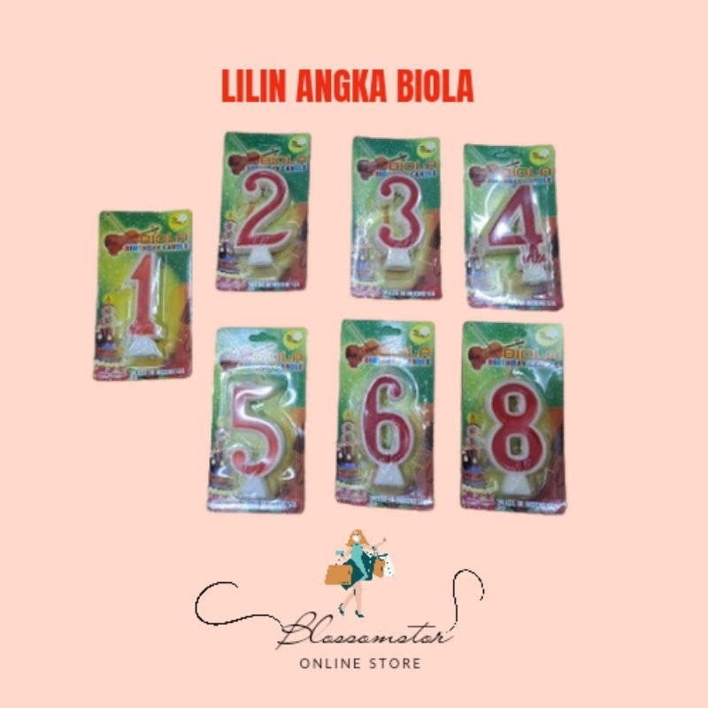 LILIN ULTAH ANGKA BIOLA / BIRTHDAY CANDLE / LILIN ULANG TAHUN ECERAN GROSIR