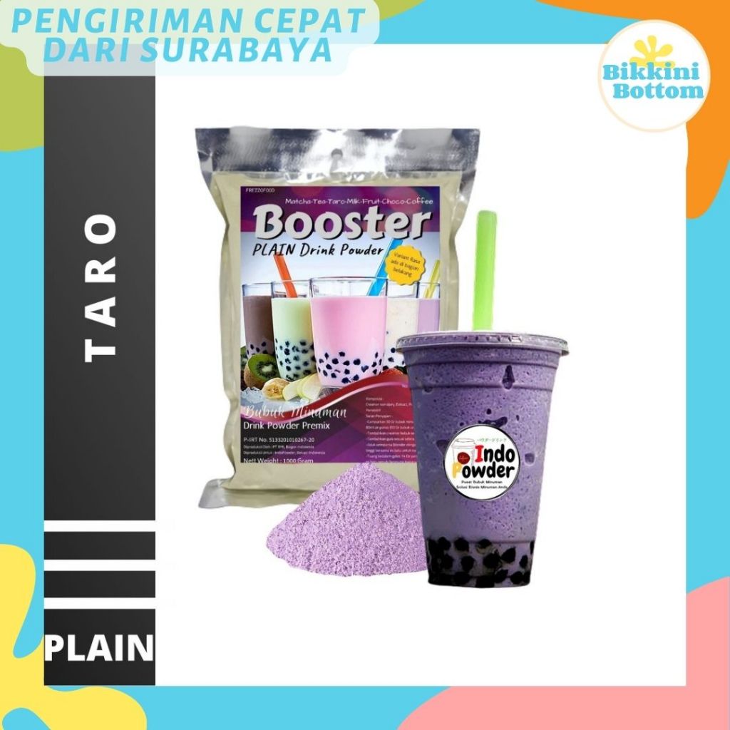 

Bubuk Minuman TARO 1 KG PLAIN / Bubuk TARO 1 KG / Bubuk TARO INDOPOWDER BOOSTER PLAIN