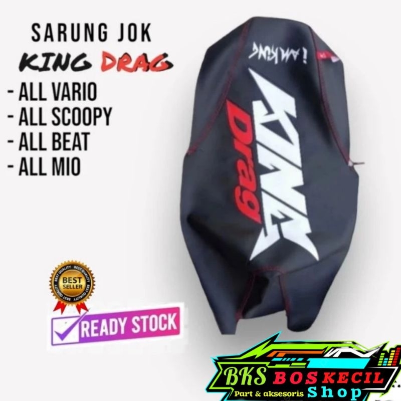 Sarung Jok King Drag Vario Scoopy,Beat,Mio kain jok motor/kain jok king drag