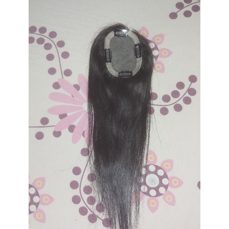 hair topper toupe human hairclip